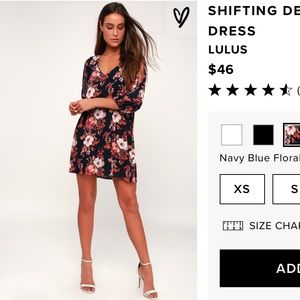 Lulu floral navy shirt dress